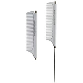 2-Way Folding Comb, Portable, Women's, Men's, Foldable, Hair Comb, Pocket Size, Folding Comb, Ring Comb, Professional Scalp (White)