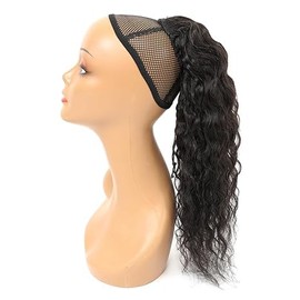 Coleta De Pelo Humano Rizado Con Clip, Extensión De Cabello Humano 100% Brasileño, Color Negro Natural, Estilo Afro Para Mujeres Negras (Rizado, 40 Cm