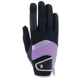 Roeckl Sports Millero Riding Gloves, Leisure Summer Gloves, Black/Purple 9
