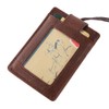 RFID Blocking ID Badge Card Holder Cowhide Wallet Hardware Sewing