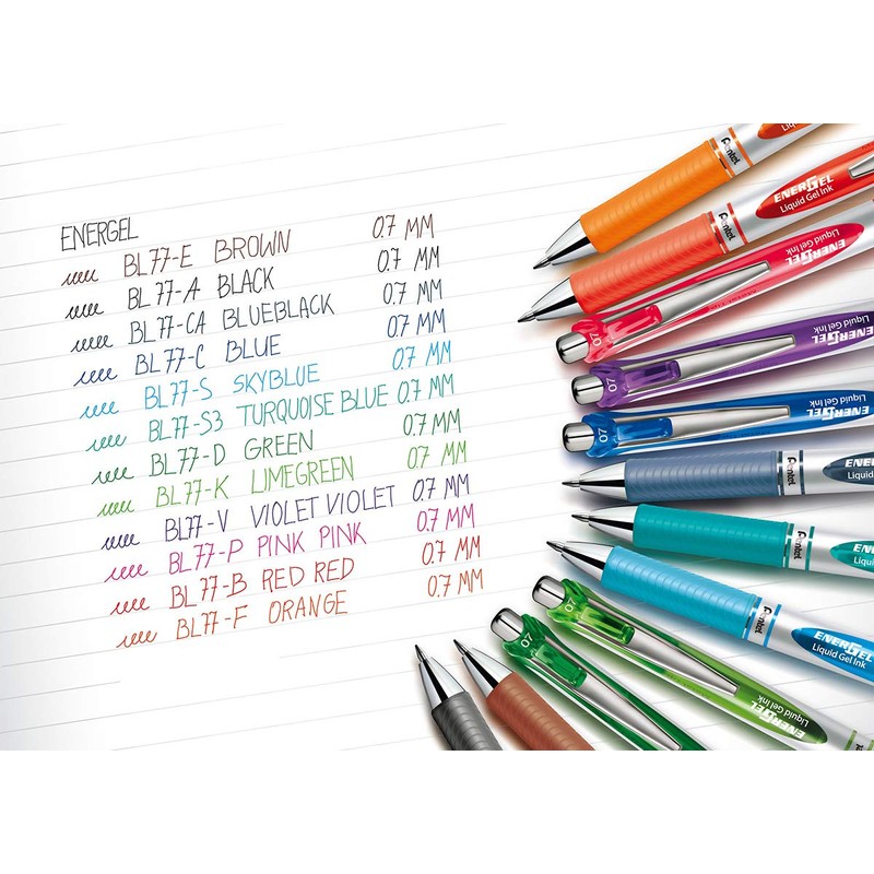 Pentel BL77 Energel XM Gel Roller 0.7 mm (Pink, Dark