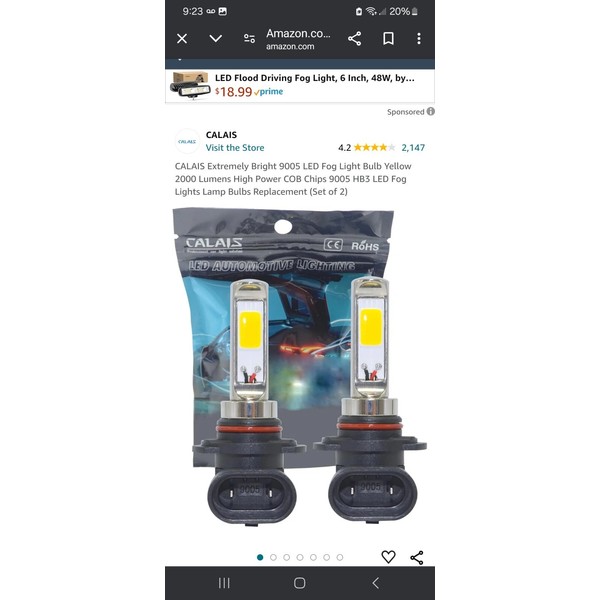 SHENKENUO Calais Pk 2 9005 LED Driving Fog Light Bulbs,