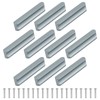 HonGien 10 Pack Grey Kitchen Drawer Handles, Flat Cabinet Handles,