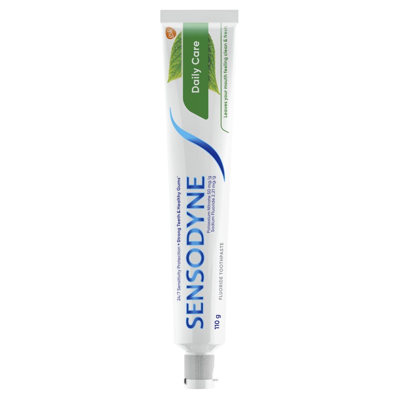 Sensodyne Toothpaste, Daily Care for Sensitive Teeth, 110g
