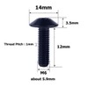 VAMUOEFL Titanium Bolt M5 M6x12 15 20mm Button Torx Head