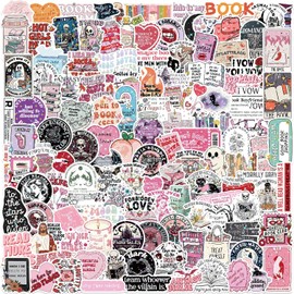 Yuyul 150 PCS Romance Book Stickers for Kindle Adults, Waterproof Holographic Glitter Booktok Reading Bookish Sticker Pack for Kindle Case Laptop Water Bottles Accessories Decals Gifts Book Lovers