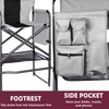 Foristrail 30" Tall Directors Chair with Side Table, 400LBS Bar