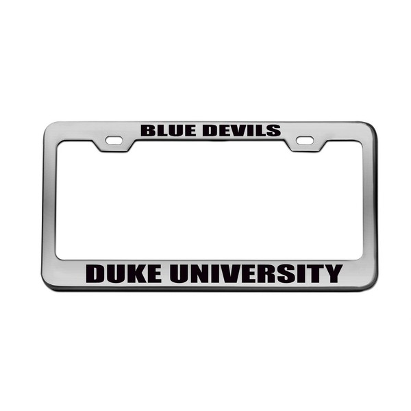 Blue Devils Duke University Sports Team Chrome License Plate Frame Tag Black