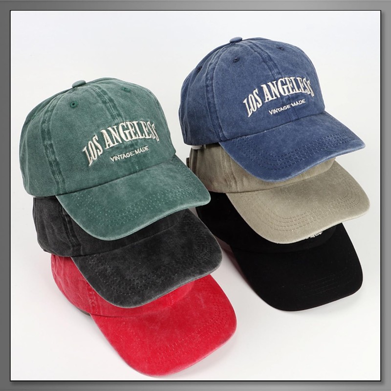 Buzz Selection CAP380 Denim Embroidered Cap, Brim, Stylish, BB Cap,