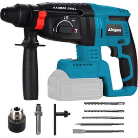 Cordless Rotary Hammer Drill Compatible with Makita 18v Battery, Brushless SDS 2.6 Joules Rotary Hammer Drill for Concrete Home Use and Professional Construction Work(Battery not included)
