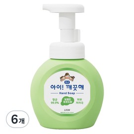 iClean Antibacterial Foam Hand Soap Green Grape Fragrance, 250ml, 6 Pieces / 아이깨끗해 항균 폼 핸드솝 청포도향, 250ml, 6개