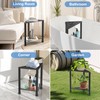 LarFaFa Stainless Steel Black Shower Stool for Inside Shower, 15.4''