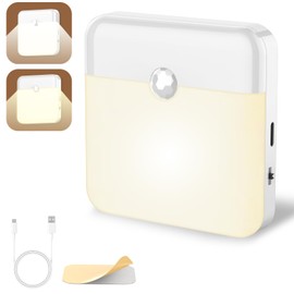 Bigqin Motion Sensor Light Indoor, LED Night Light Warm/Cool White, Stick on Light with Magnetic Strip for Cupboard, Wardrobe, Shelf, Toilet, Kitchen, and Bedroom. 1 Pack