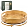PANDAWOOD 12 Inch Bamboo Lazy Susan Organizer - Large Lazy