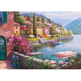 Sung Kim Art - Landscape Art Jigsaw Puzzle 1000 Piece for Adults (Lakeside Bloom)