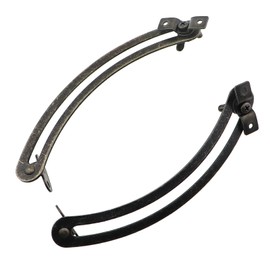 ZQIY 2PCS Metal Curved Lid Adjustable Support Hinges 175x21mm Hardware Suitable for Cabinet Bookshelves Box