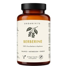ORGANIVITS Berberine Capsules | Premium Berberis Diaphana Extract | Vegan Capsules | Natural Metabolic Support | No Fillers or Flow Agents