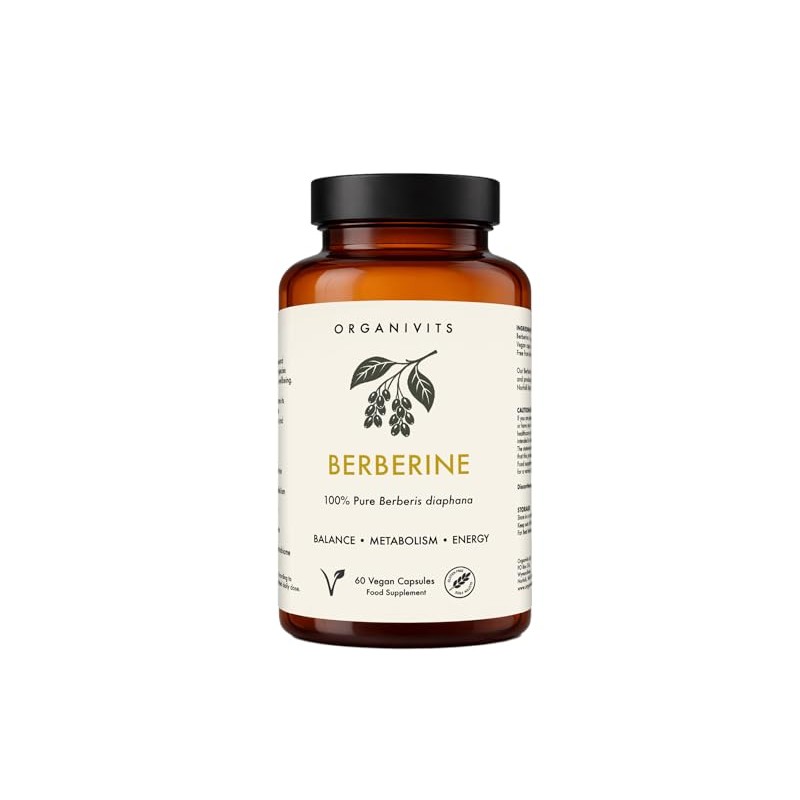 ORGANIVITS Berberine Capsules | Premium Berberis Diaphana Extract | Vegan