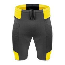 AERO|TECH|DESIGNS | Men's Gel Touring Padded Bike Shorts | X-Large | Yellow