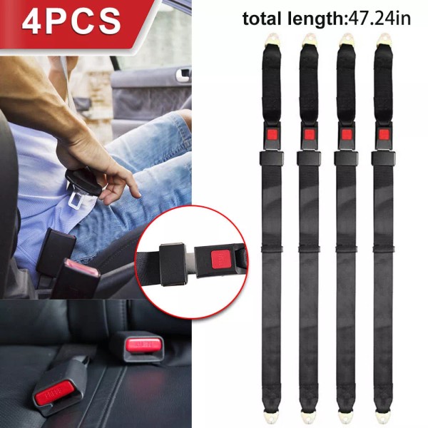 Unbranded 4PC Car 2 Point Universal Belt Fits All Vehicles