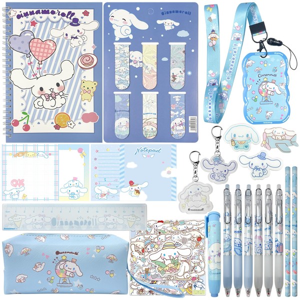NlsqUK Sanrio Stationery Set Supplies, Anime Cinamorol Stationery Set Including