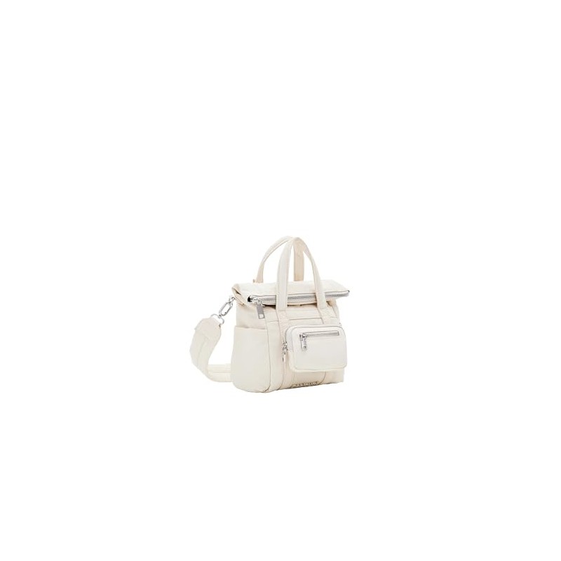 Desigual Women's BOLS_Basic Modular Accessories Nylon Across Body Bag, White,