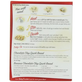 Betty Crocker Premium Muffin and Quick Bread Mix, Chocolate Chip,14.75 Oz Box (Pack of 6)