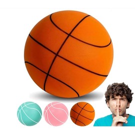 Silent Basketball No Noise, Uncoated High-Density Foam Quiet Basketball, Quiet Bounce Basketball Soundless Basketball Silent Basketball Dribbling Indoor - Color: P-ink