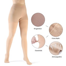 VARCOH Compression Leggings Women's Lipedema, Compression Stockings Class 2 Men, Support Tights, Medical Compression Tights Suitable for Pregnancy, Varicose Veins