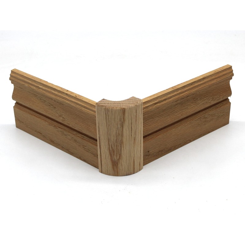 5/8" x 2" x 4" Red Oak Outside Radius Corner