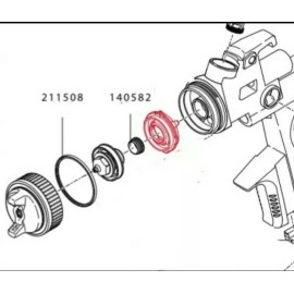 SATA Jet X5500 Air Cap Seal (211508) SATA Fluid Tip Element Seal (140582)  COMBO