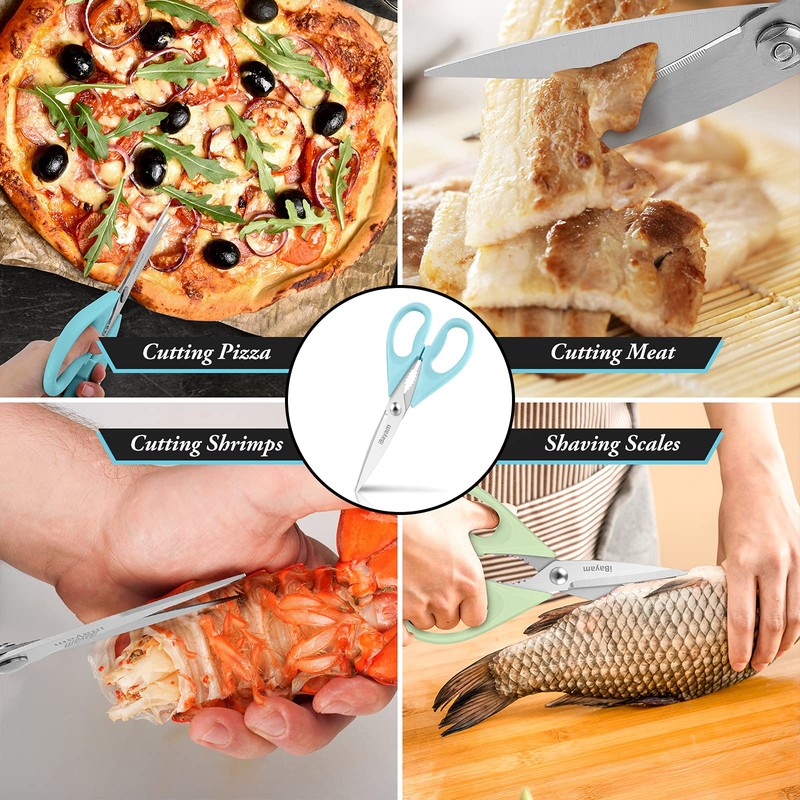 Kitchen Shears, iBayam Kitchen Scissors All Purpose Heavy Duty Meat