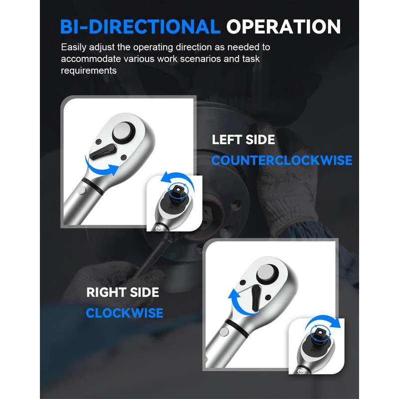 GOYOJO Bicycle Torque Wrench 2-24 Nm, 1/4 Inch Socket Spanner