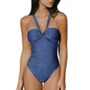CUPSHE Women's One Piece Swimsuit V Neck Shining High Push