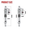 RKV86 Adjustable 368mm Front Air Shock Absorbers, Aluminum Material, CNC