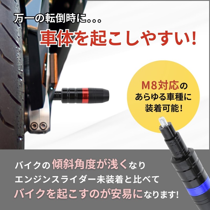 RiNan. Engine Frame Muffler Slider Crash Guard General Purpose M8
