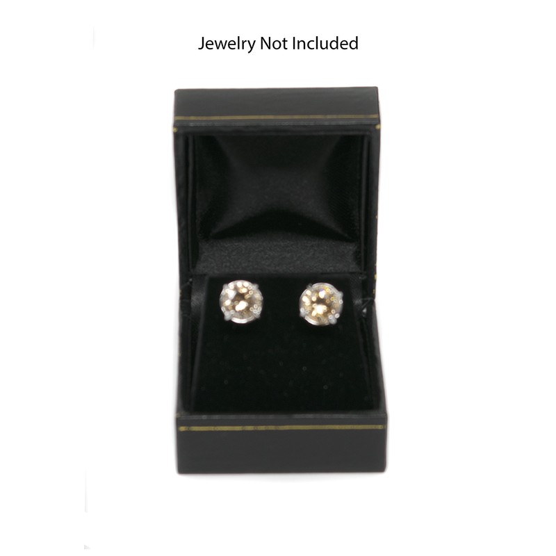 Novel Box Black Jewelry Box for Earrings 2.1x1.9x1.25 Inches -