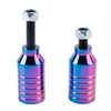 Orivin 2pcs Pro Stunt Scooter Pegs – Rainbow Black Aluminum