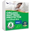 Organic Mattress Protector Single 90x200 cm - Certified OCS® and