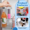 ASTIMESA Adjustable Clear Fridge Divider Set, Retractable Fridge Door Organizer