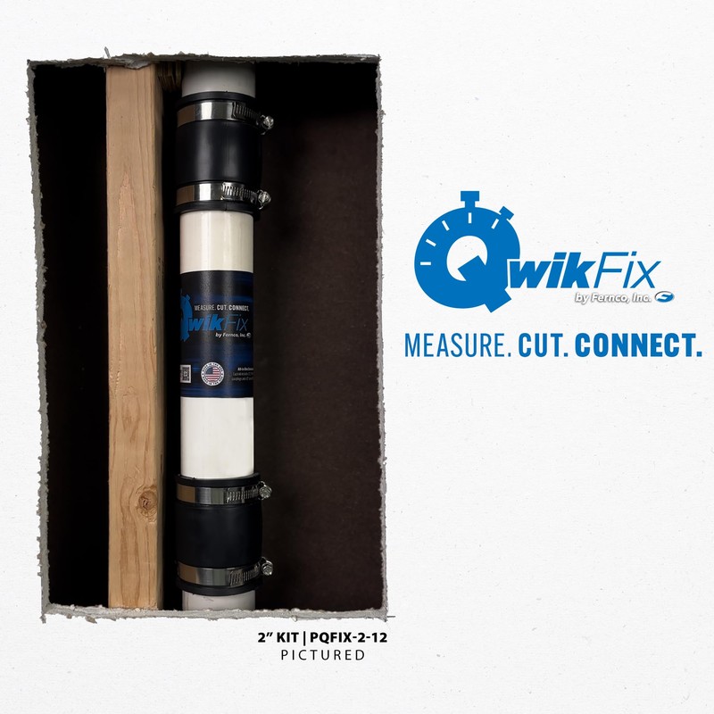 Fernco QwikFix Broken Pipe 4" Coupling Repair Kit for Plastic,