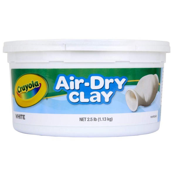 Crayola Air Dry Clay 2.5 Lb Bucket, White