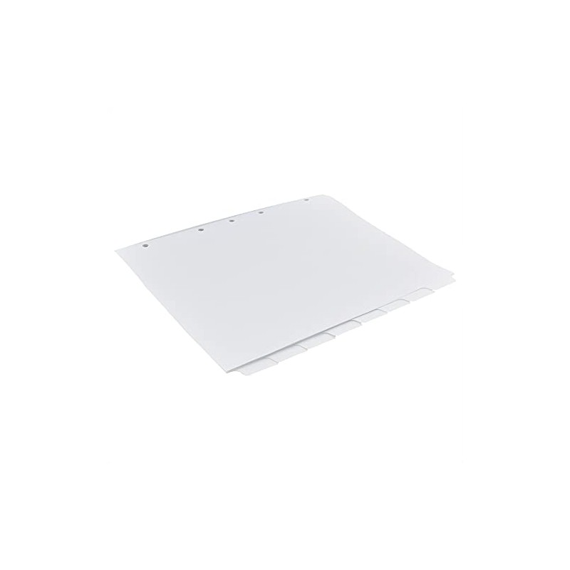 ACCO Wilson Jones Separadores de Carpeta Borrables, Color Blanco, 8