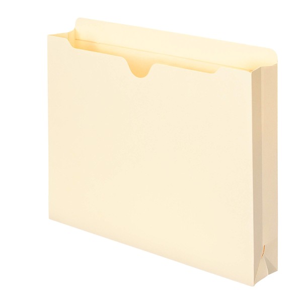 Smead File Jackets, 50 Count, Manila, Reinforced Straight-Cut Tabs, 2" Expansion, Letter Size (75560)