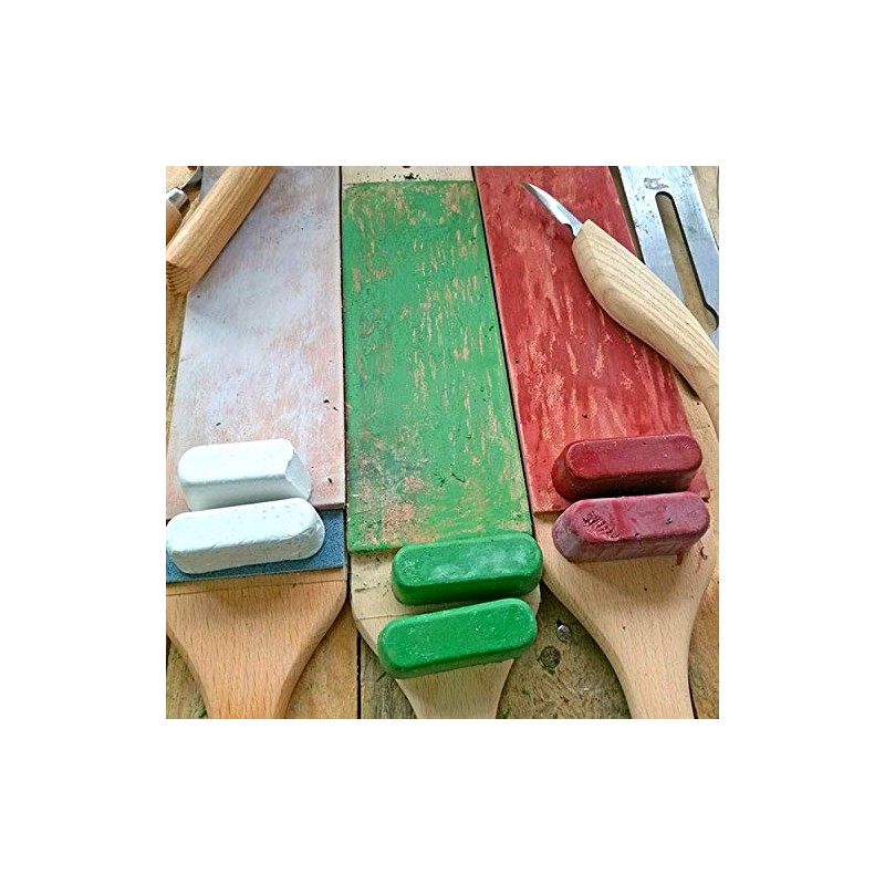 Chiloskit Leather Strop Buffing & Cutting Compound Kit for Sharpening