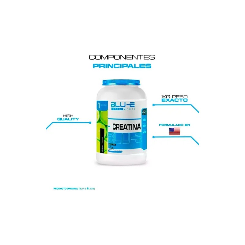 Creatina Blu-e Monohidratada 1k 200 Servicios Varios Sabores