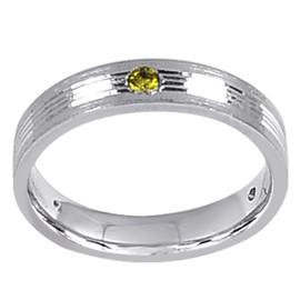 Orchid Jewelry 925 Sterling Silver Band Rings For Women - Delightful 0.15 Carats Green Peridot Cz Gemestone