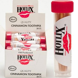 Hotlix 10 TUBES HOTLIX CINNAMON FLAVORED TOOTHPICKS TOOTHPIX HOT FIRE BALL FRESH STOCK!