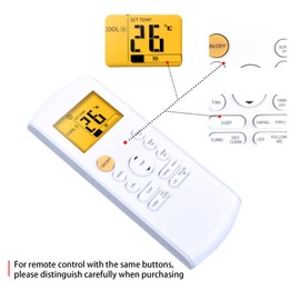 ZWP Replacement Remote Control for Midea MRCOOL FRIMEC Klimaire AC Air Conditioner RG57H3(B)/BGCEFU1-M RG57E1/BGEU1 RG57H3/BGEFU1 RG57B1/BGE RG57A6/BGEFU1 RG57E1/BGEU1 RG52A2/BGEFU1 RG57F3(B)/BGEFU1