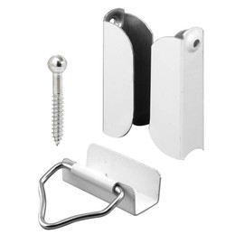 Prime-Line L 5814 Screen Hanger and Latch Set, 7/16 In., Aluminum Construction, White (2 Pack)